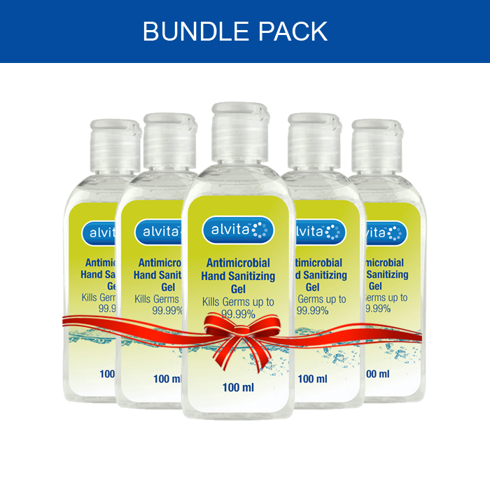 Bundle Pack - Alvita Antibac Hand Gel 100ML (Pack of 5)